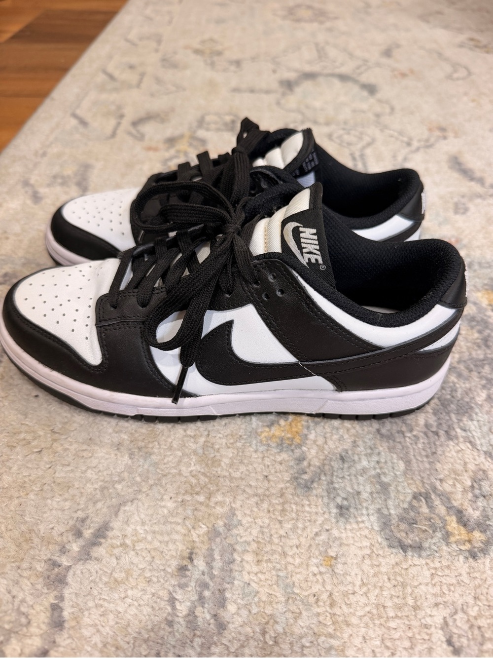 Nike Women’s Black and White Low-Top Sneakers — Classic Swoosh